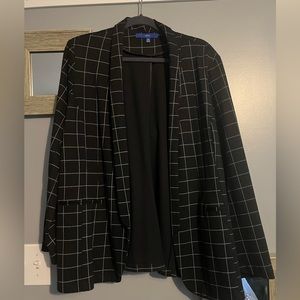 Square print blazer